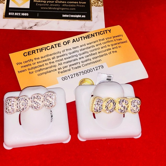 Real diamond Boss ring for men, Free appraisal, Free posh authenticate free ship - Picture 4 of 7